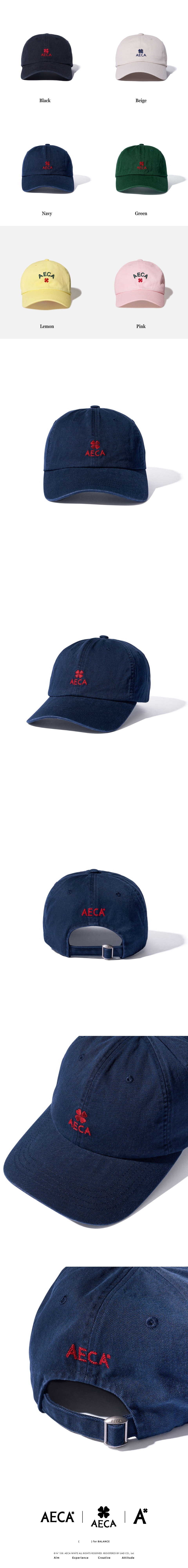 MUSINSA | AECA WHITE AECA CLOVER LOGO CAP-NAVY